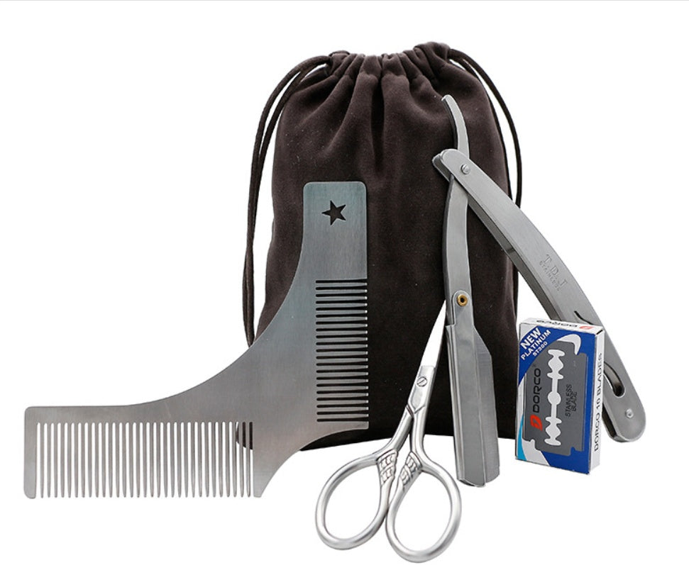 Stainless Steel Beard Care Set