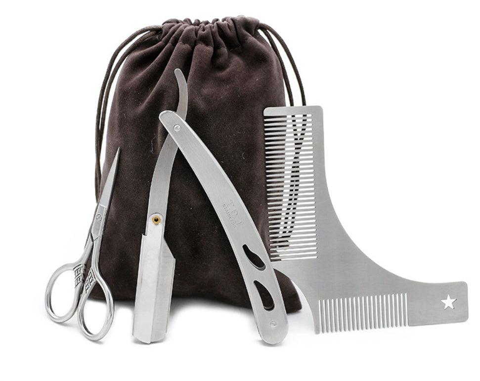 Stainless Steel Beard Care Set